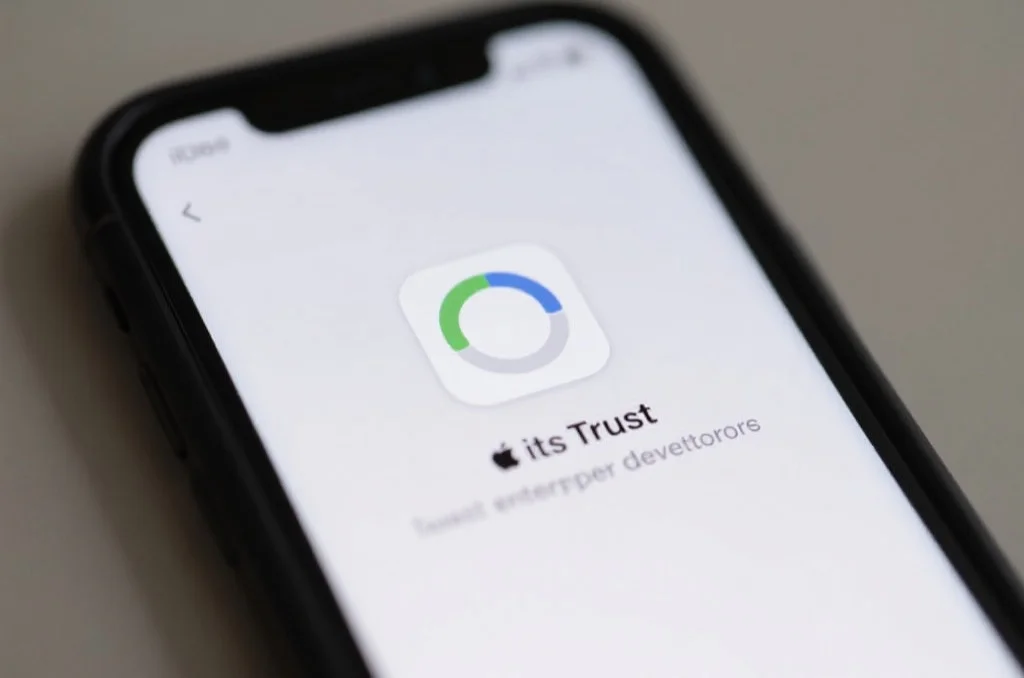 iOS手机安装星亿娱乐应用并信任企业级开发者的界面